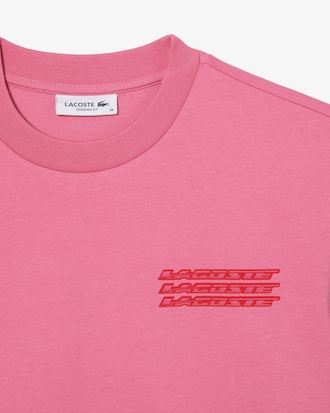 Camiseta feminina Lacoste oversized em jérsei de algodão