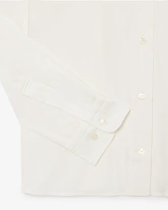 Camisa Slim Fit com Gola Canelada em Tecido Fluido