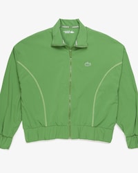 Jaqueta Moletom em Tafet&aacute; com Z&iacute;per