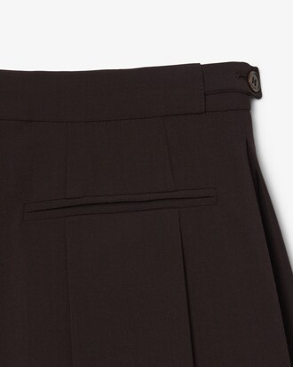 Bermudas De Lana Plisadas Runway