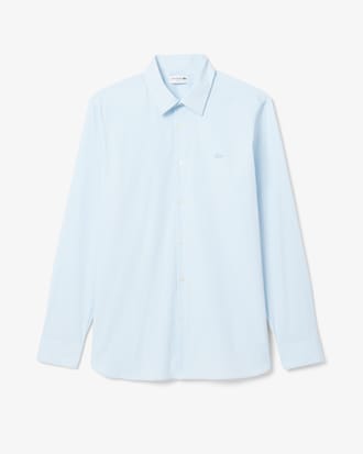 Camisa de Poplin Rayada Elastizada Slim Fit