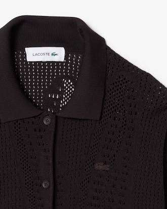 Vestido tipo polo de crochet