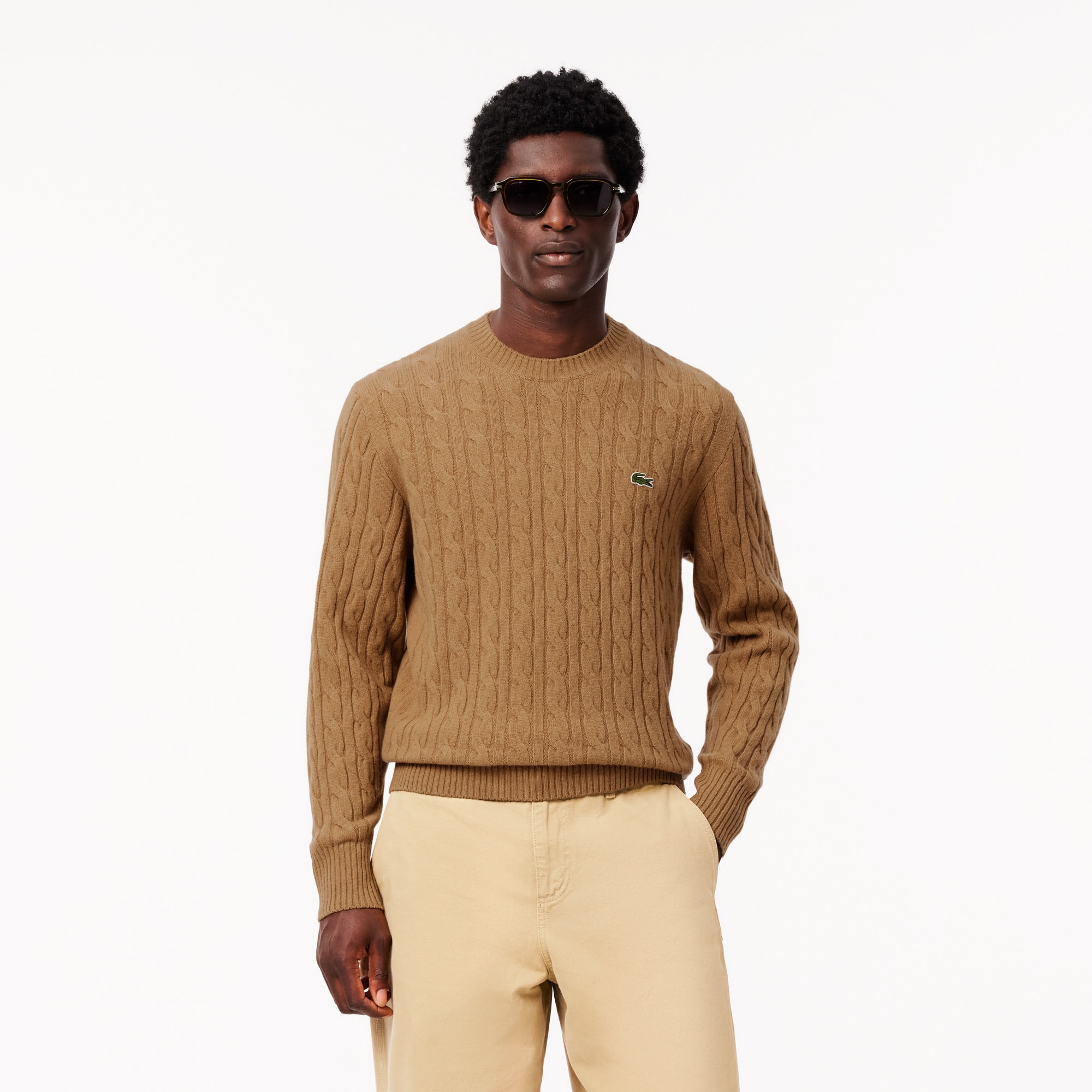 Suéter Masculino Lacoste em Lã Grossa Texturizada