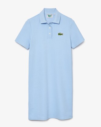 Vestido polo feminino em piqu&eacute; de algod&atilde;o com stretch