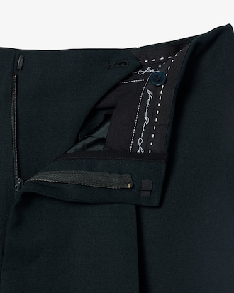 Calças de Lã Largas e Ajustadas Da Coleção Runway