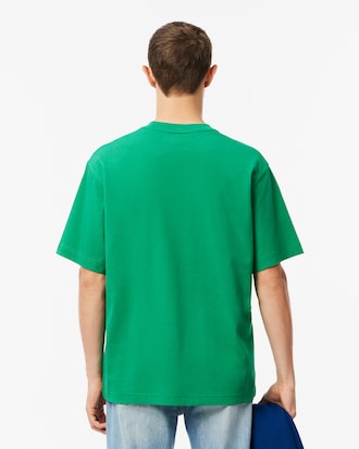 Camiseta de Algodão Pesado estampada com Caimento Solto