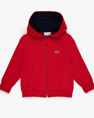 Moletom infantil Lacoste SPORT Tennis em fleece com z&iacute;per