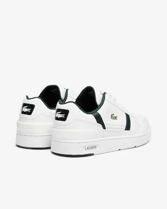 Tênis feminino T-Clip em couro e material sintético com perfurações