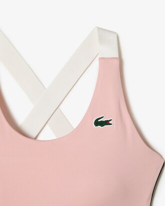 Top esportivo feminino Lacoste SPORT com alças cruzadas