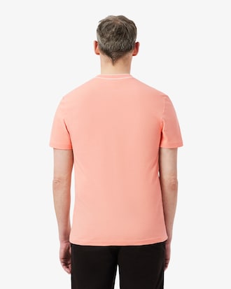 Camiseta de Piqu&eacute; com Gola Listrada em Stretch