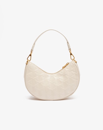 Bolsa Maheki em Couro embossed Estilo Half Moon