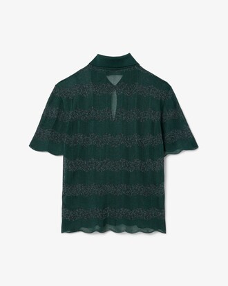 Su&eacute;ter com Gola Polo em Malha Pointelle