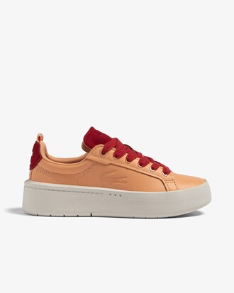 Tênis feminino Lacoste Carnaby Platform em couro