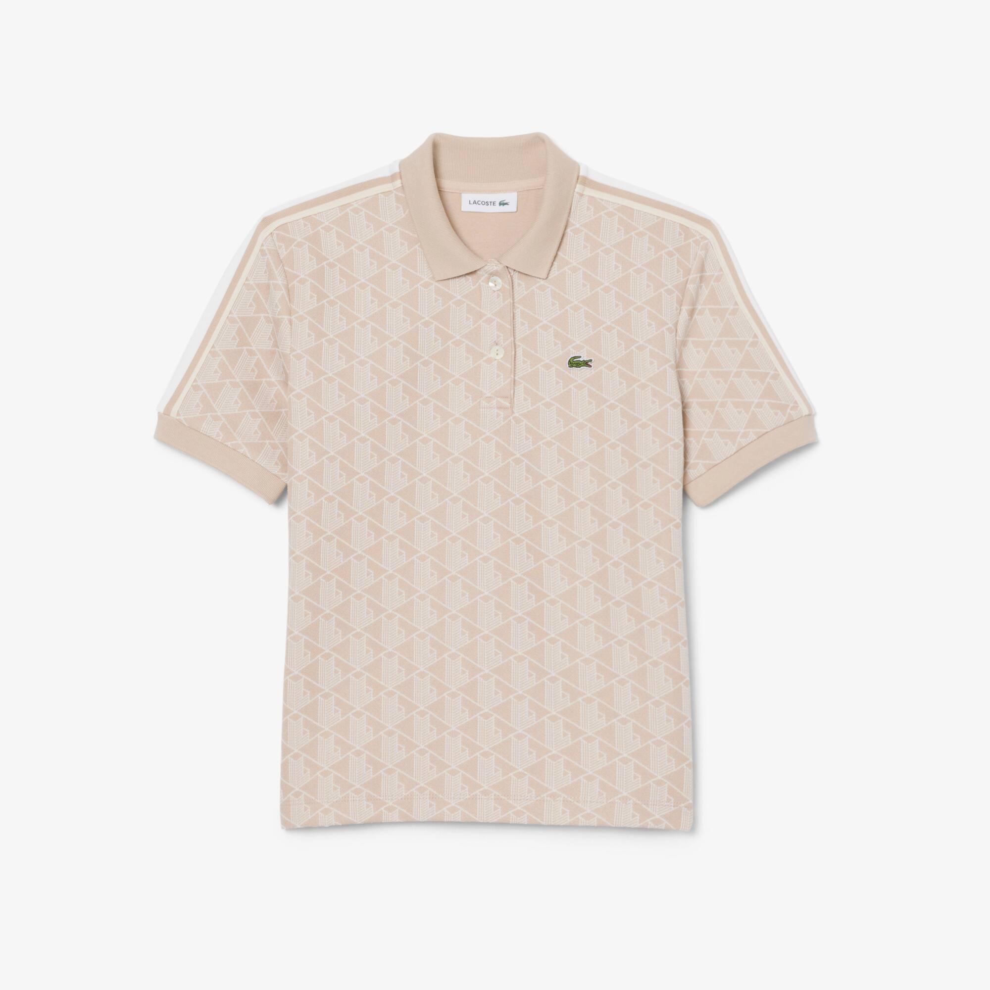 服/ファッション LACOSTE Camisa Feminina Polo com Monograma e Listras Laterais
