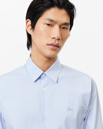 Camisa Rayada De Algodón Elastizado Al Cuerpo