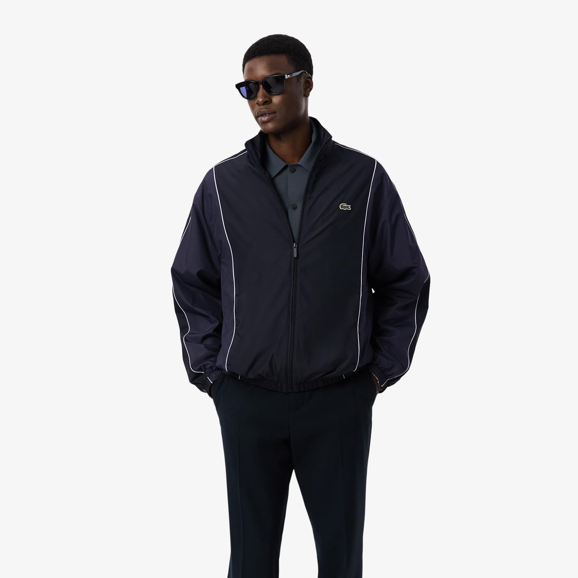 Jaqueta Esportiva Colour-Block Repelente à Água - Jaquetas