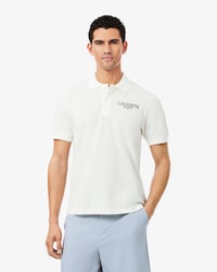 Polo de piqu&eacute; estampado de corte cl&aacute;sico