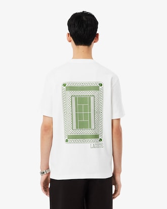 Camiseta em malha estampada