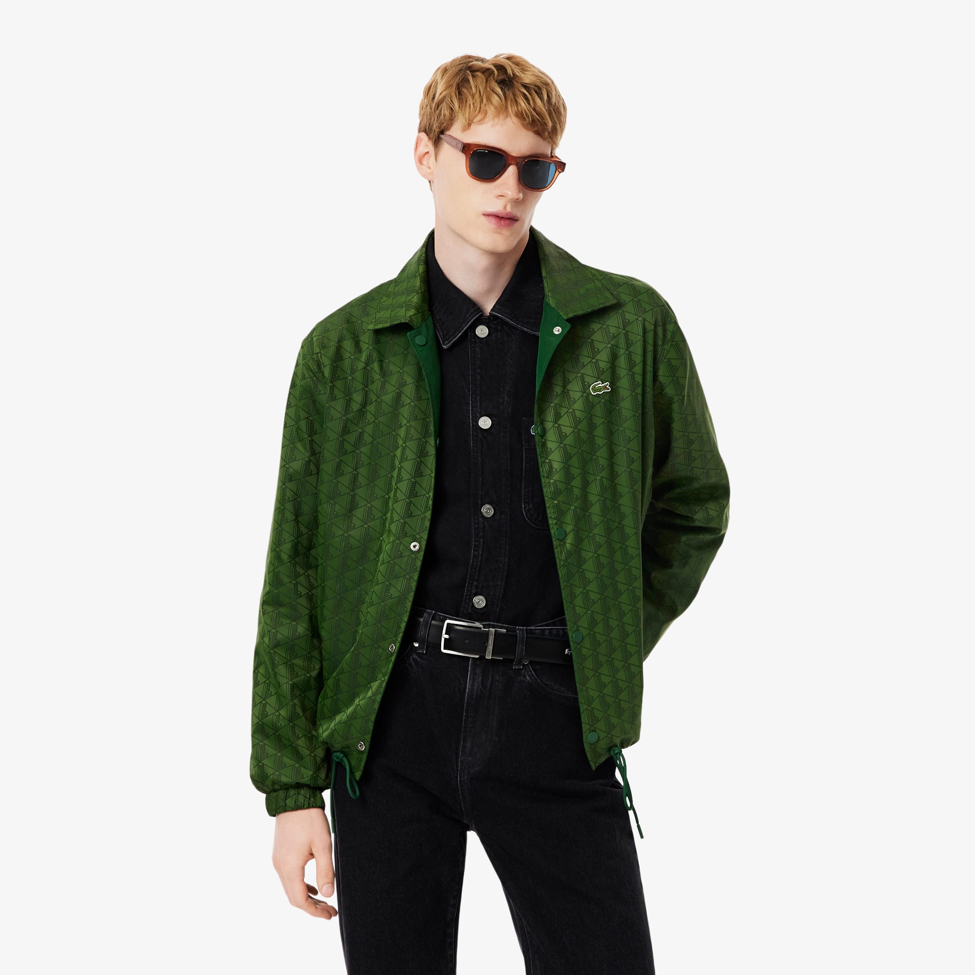 Lacoste Jaqueta Masculina Reversível Repelente à Água