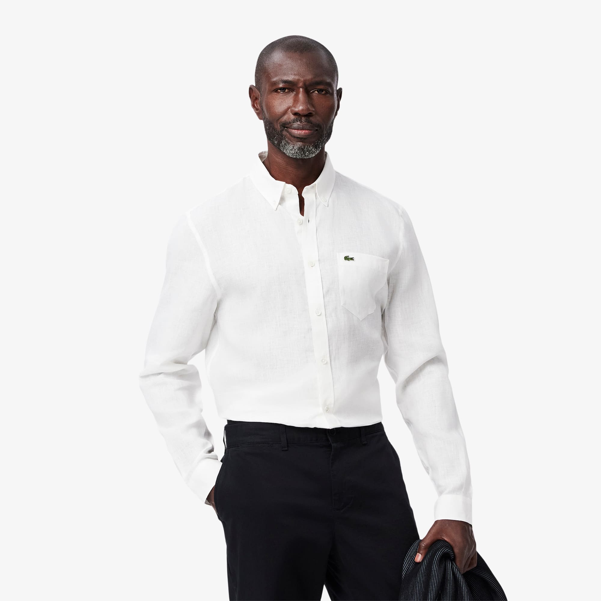 camisa blanca lacoste