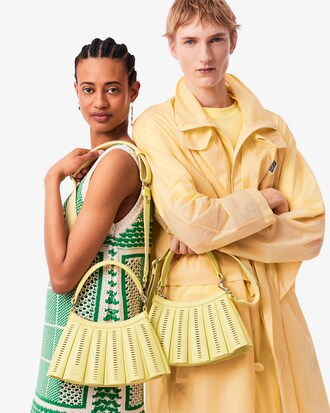 Cartera De Cuero Perforado Peque&ntilde;a Runway Lenglen