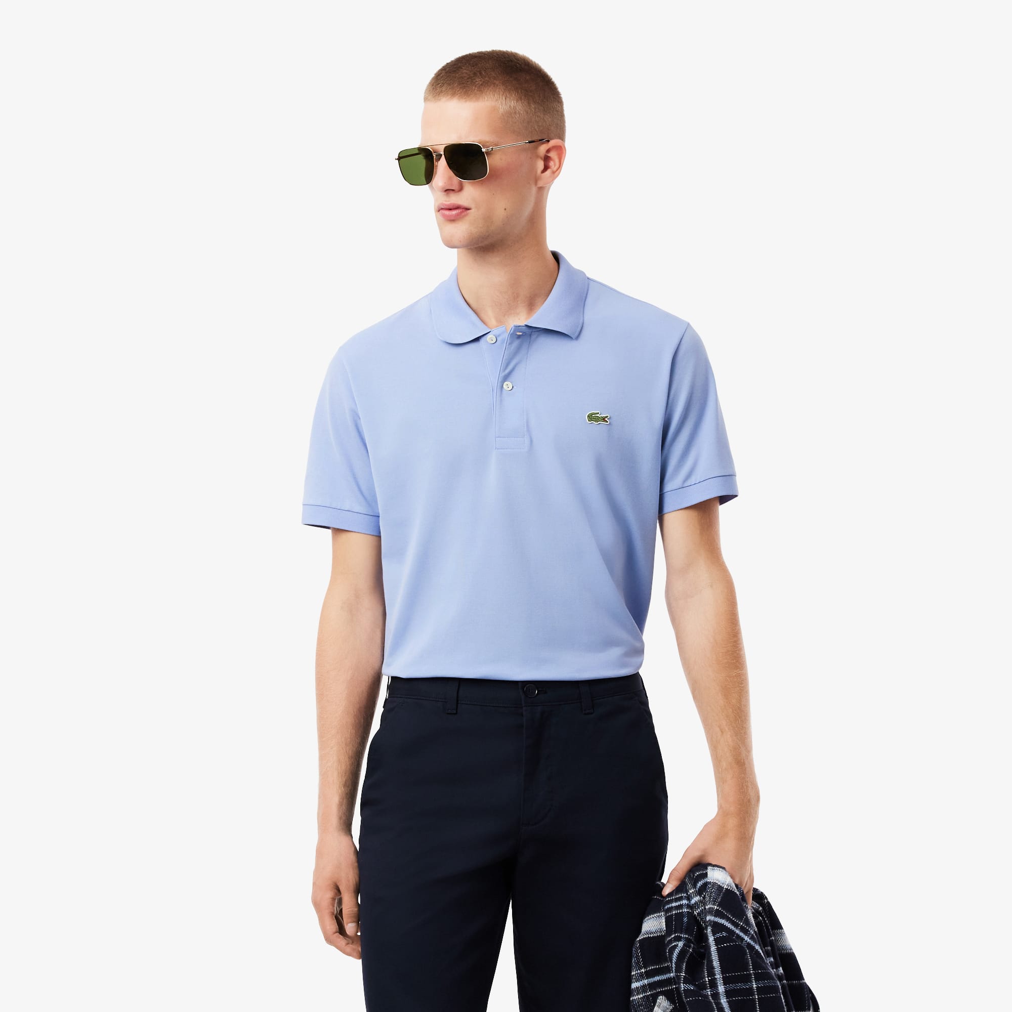 Camisa de Algodão Polo L.12.12 Light em Piqué Lacoste