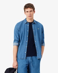 Camisa em Denim Leve Ajuste Regular