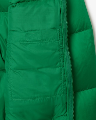 Campera Puffer Impermeable Con Capucha Corta