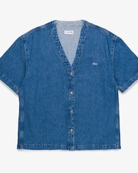 Camisa de jean estampada de corte relajado