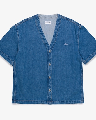 Camisa de jean estampada de corte relajado