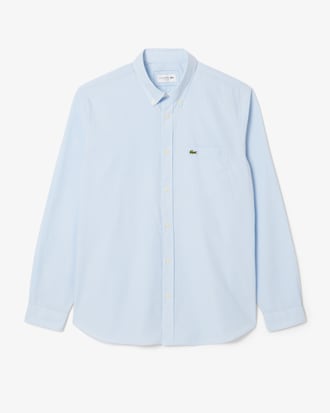 Camisa em Popeline Gingham de Caimento Regular