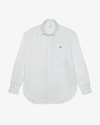 Camisa de Linho Listrada Oversized