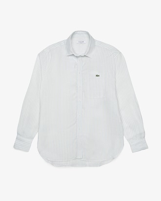 Camisa de Linho Listrada Oversized