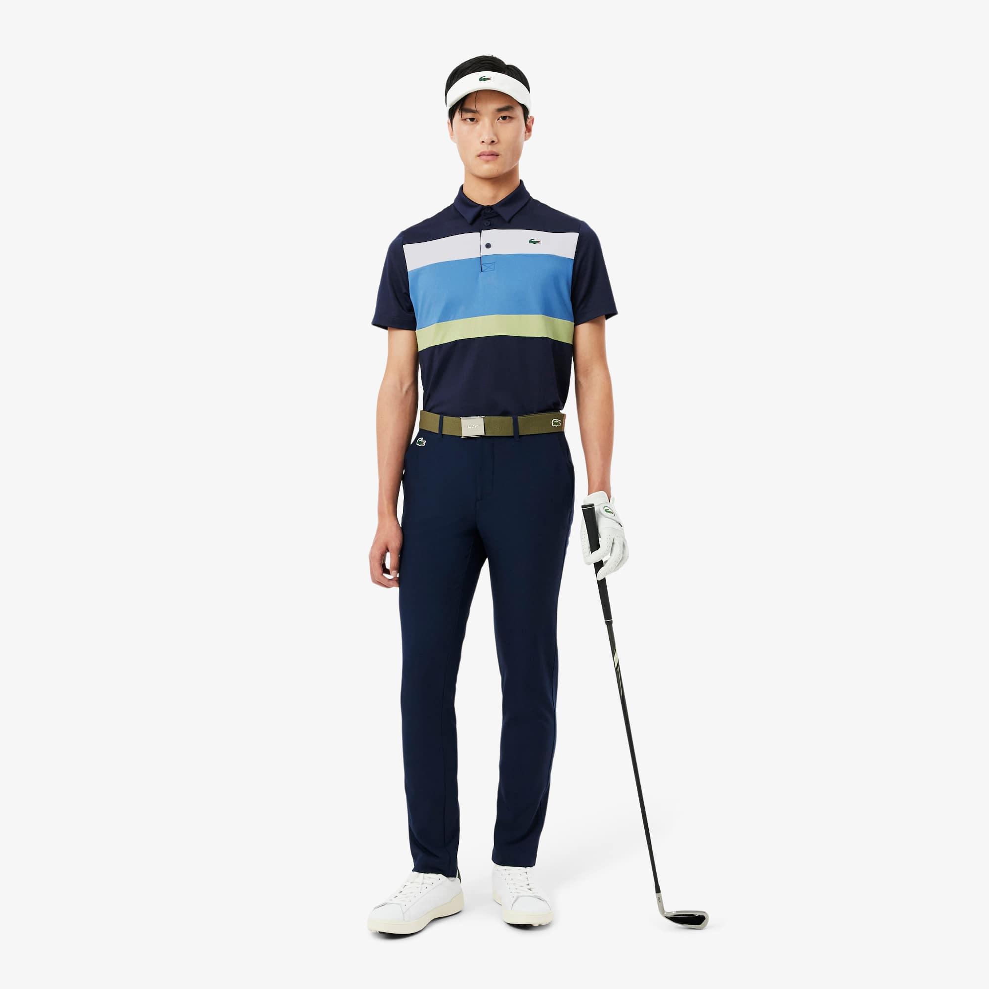 Polo Golf Ultra Dry Stretch com Colour-Block - Moda Masculina