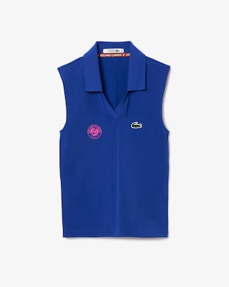 Camisa Polo Feminina sem Mangas com Modelagem Ajustada Sport