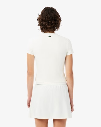 Camiseta Ultra Dry com emblema de t&ecirc;nis Heritage