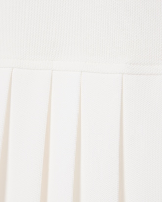 Vestido Polo Plissado em Piqu&eacute; Stretch