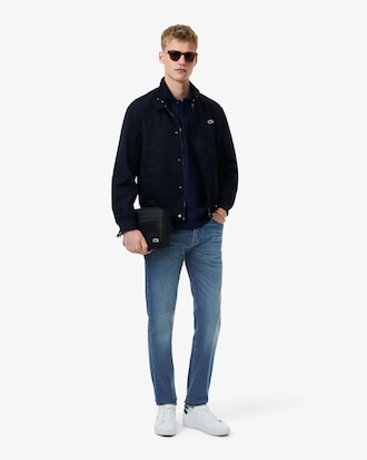 Cal&ccedil;a Jeans Slim Fit Indigo com 5 Bolsos