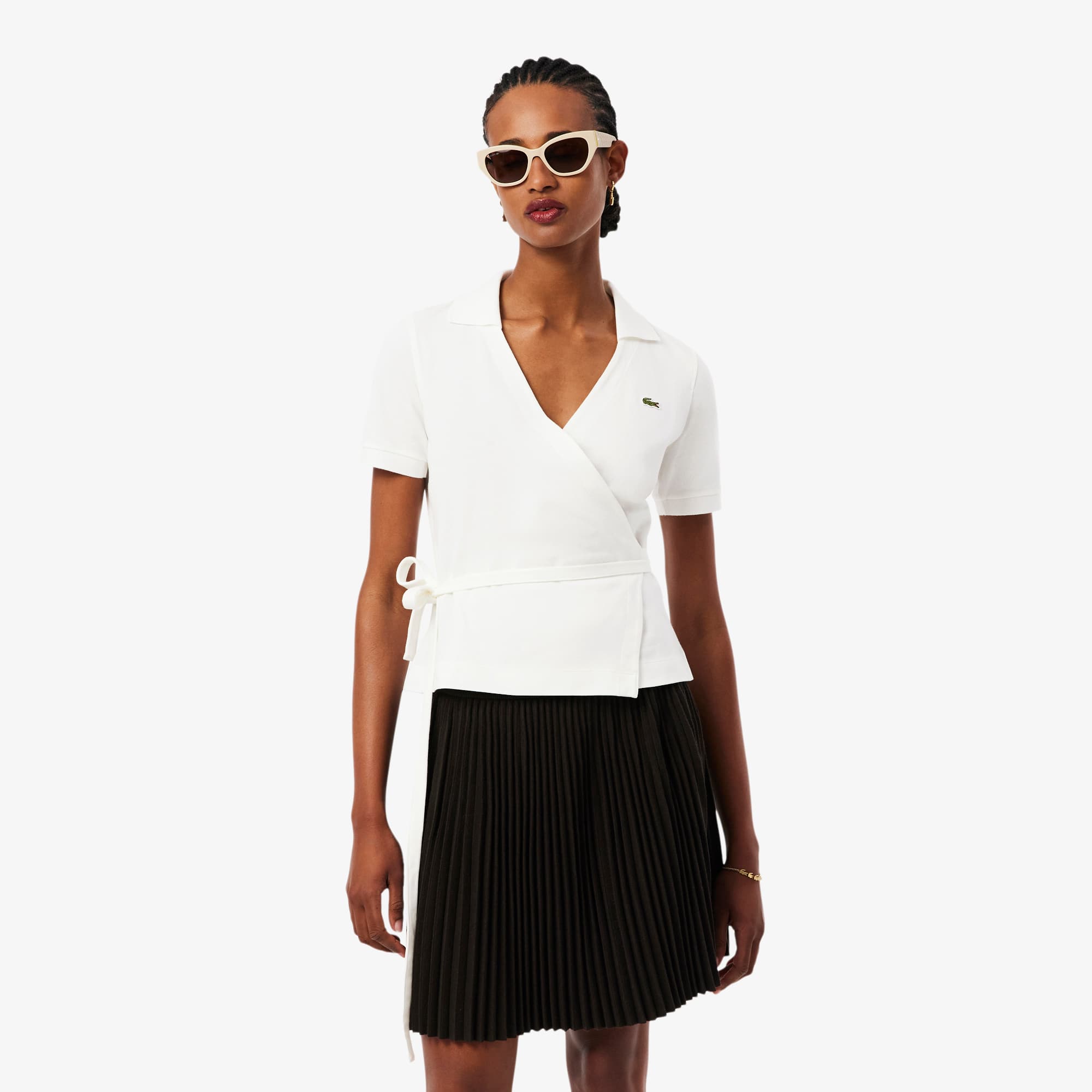 Camisa Polo Feminina Lacoste Mini Piqué Stretch