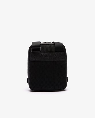 Bolsa transpassada masculina pequena Soft Mate em couro granulado fosco