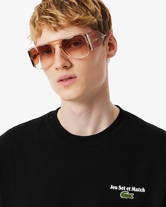 Camiseta Estampada de Malha Pesada de Caimento Folgado