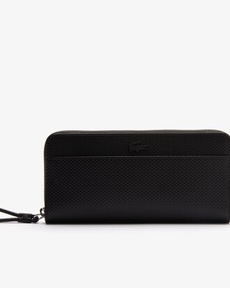 Carteira feminina Chantaco em piqu&eacute; de couro fosco com z&iacute;per