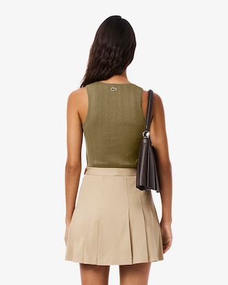 Musculosa de Algodón Pointelle Slim Fit