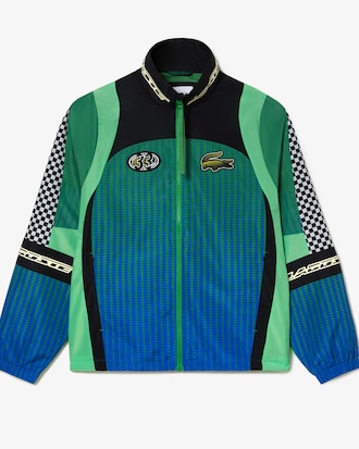 Jaqueta esportiva masculina Lacoste com estampa xadrez ombr&eacute;