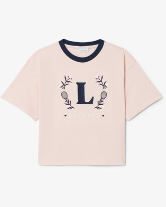 Remera de algod&oacute;n con insignia en contraste