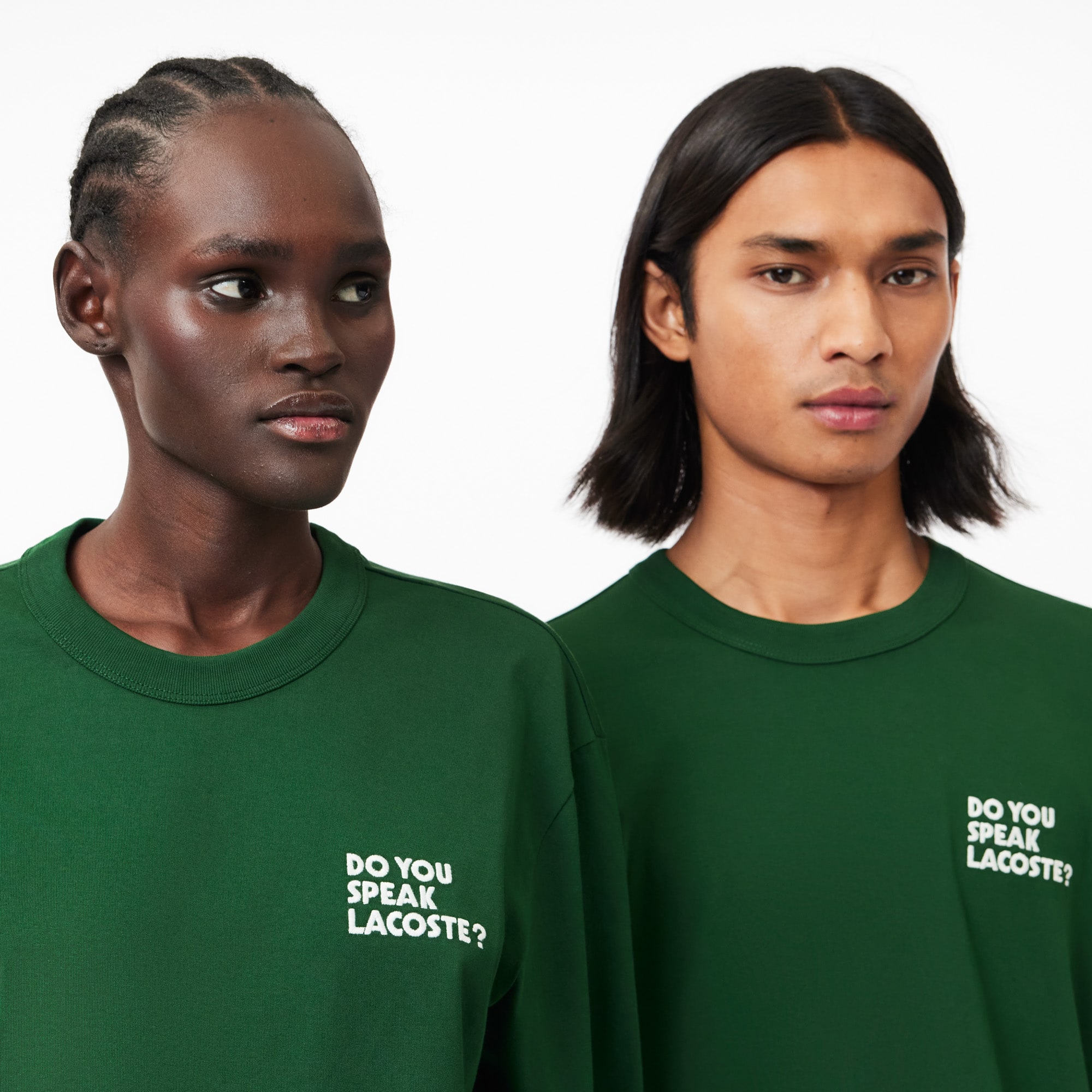 Camisa de Algodão Lacoste com Slogan Multilíngue