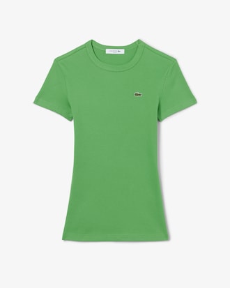 Camiseta de Algod&atilde;o Canelada com Caimento Ajustado