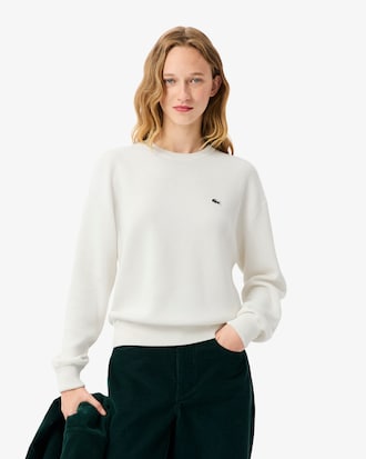 Su&eacute;ter de Gola Redonda de Algod&atilde;o de Caimento Relaxado