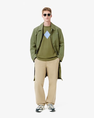 Camiseta de Algod&atilde;o Pesado com Estampa Argyle