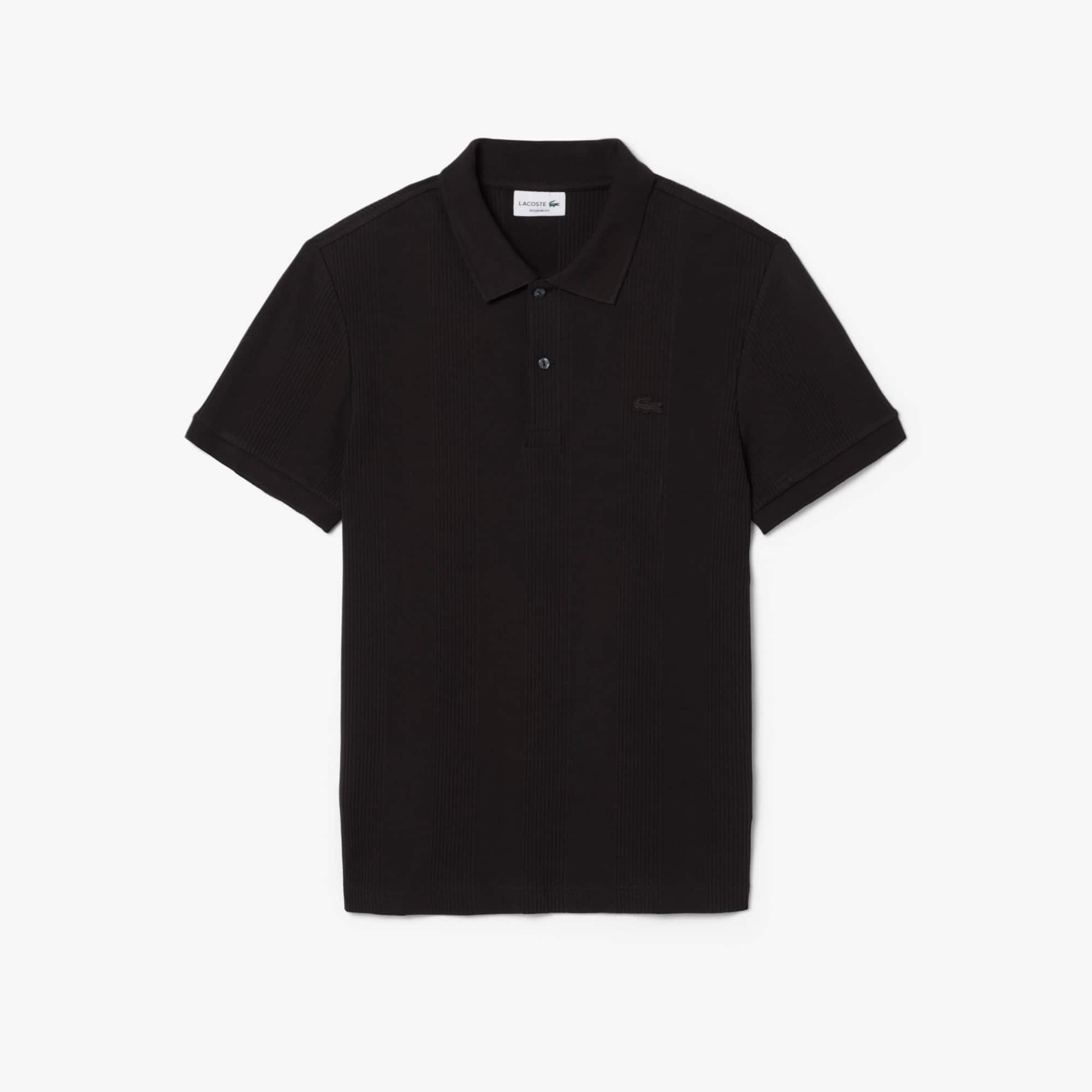 Camisa polo de malha canelada - Modelagem clássica